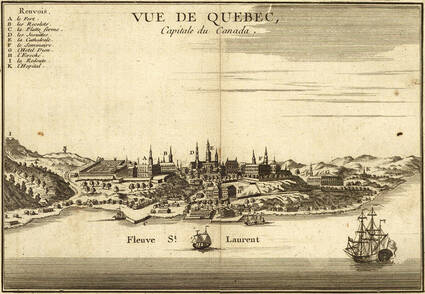 Vue Ge Ne Rale De Que Bec En 1755 Sur Le Saint Laurent Web
