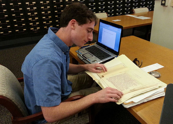Looking through the William James Onahan Papers